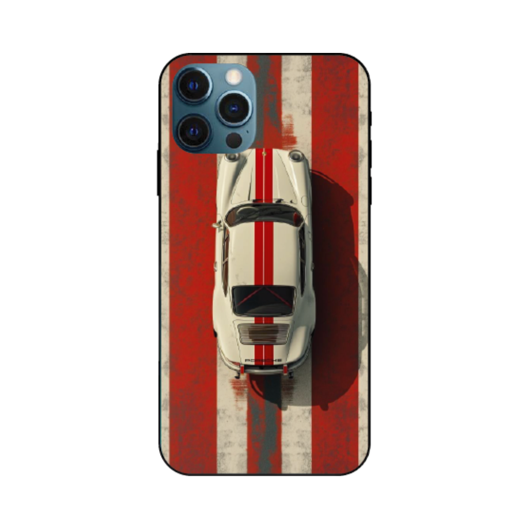 iPhone 12 Pro Case – Premium Artistic Phone Cover (Metal Glass Finish) – ‘Red Stripes of Freedom’ by Libaadah