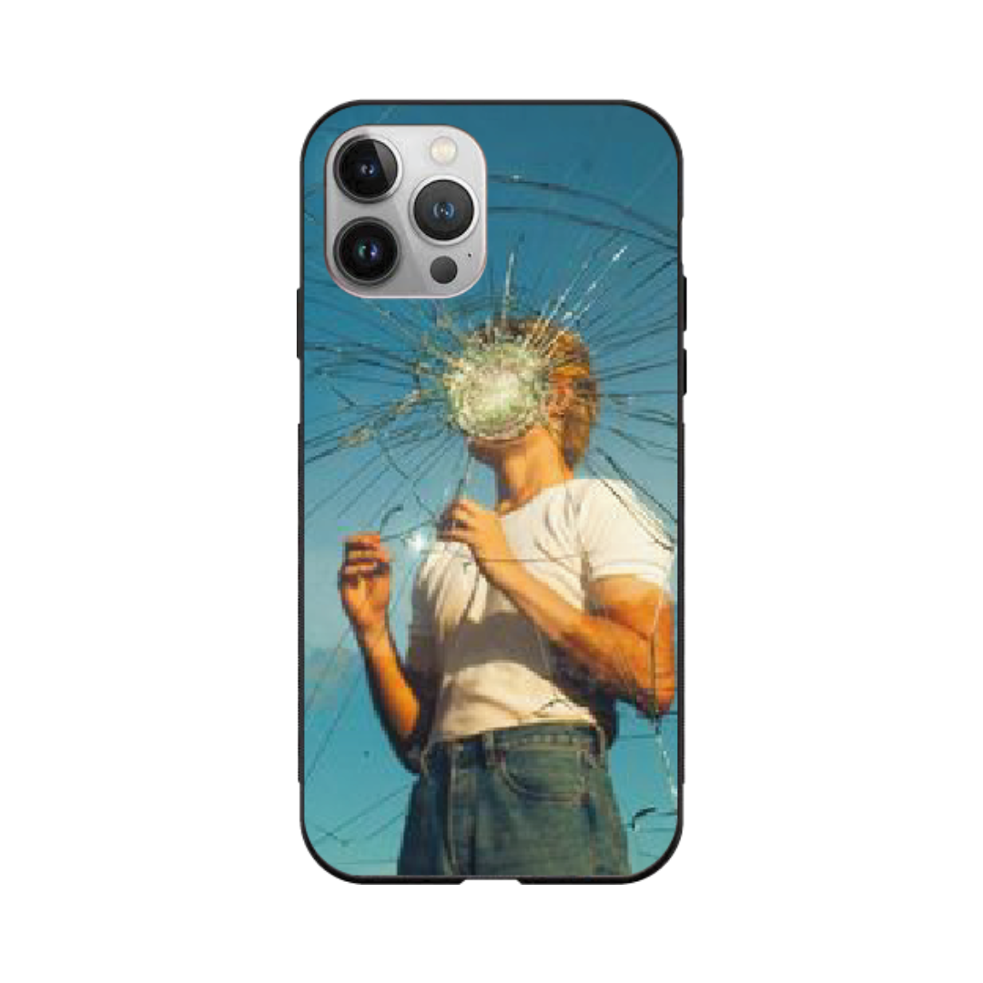 iPhone 14 Pro Case – Premium Artistic Phone Cover (Metal Glass Finish) – ‘What's Left in Broken Glass’ by Libaadah