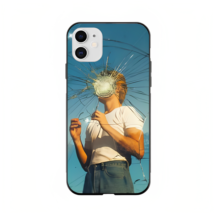 iPhone 12 Case – Premium Artistic Phone Cover (Metal Glass Finish) – ‘What's Left in Broken Glass’ by Libaadah
