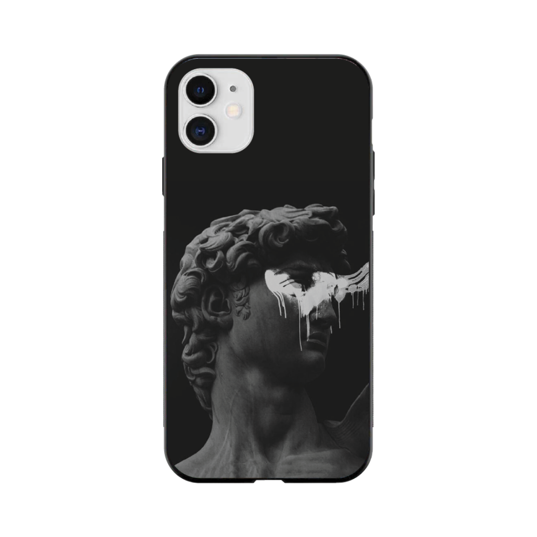 iPhone 12 mini Case – Premium Artistic Phone Cover (Metal Glass Finish) – ‘Even Statues Bleed’ by Libaadah