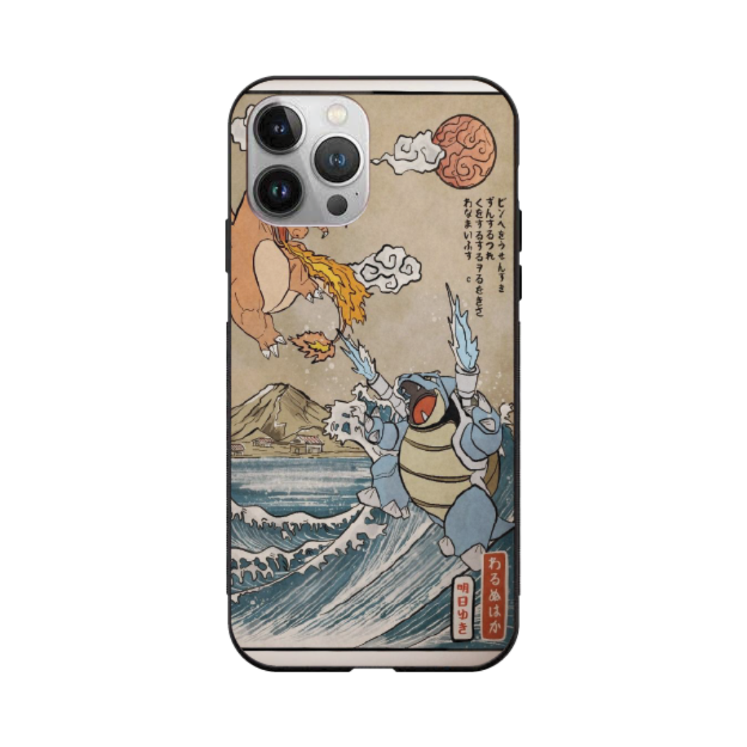 iPhone 14 Pro Max Case – Premium Artistic Phone Cover (Metal Glass Finish) – ‘The Great Wave of Kanto’ by Libaadah