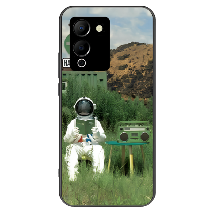 Infinix Note 12 Case – Premium Artistic Phone Cover (Metal Glass Finish) – ‘The Absence Beneath Happiness’ by Libaadah