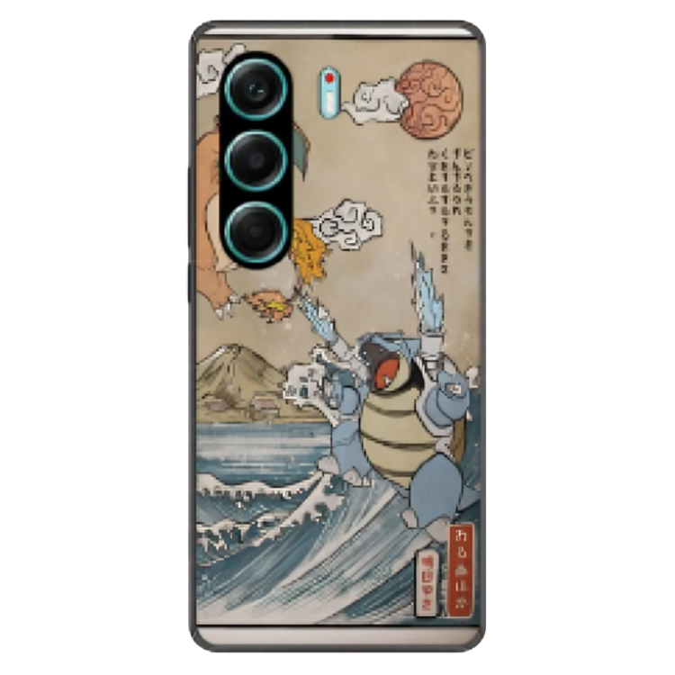 Tecno Camon 40 Case – Premium Artistic Phone Cover (Metal Glass Finish) – ‘The Great Wave of Kanto’ by Libadah