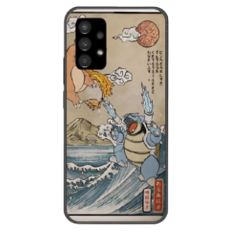 Samsung Galaxy A33 Case – Premium Artistic Phone Cover (Metal Glass Finish) – ‘The Great Wave of Kanto’ by Libaadah