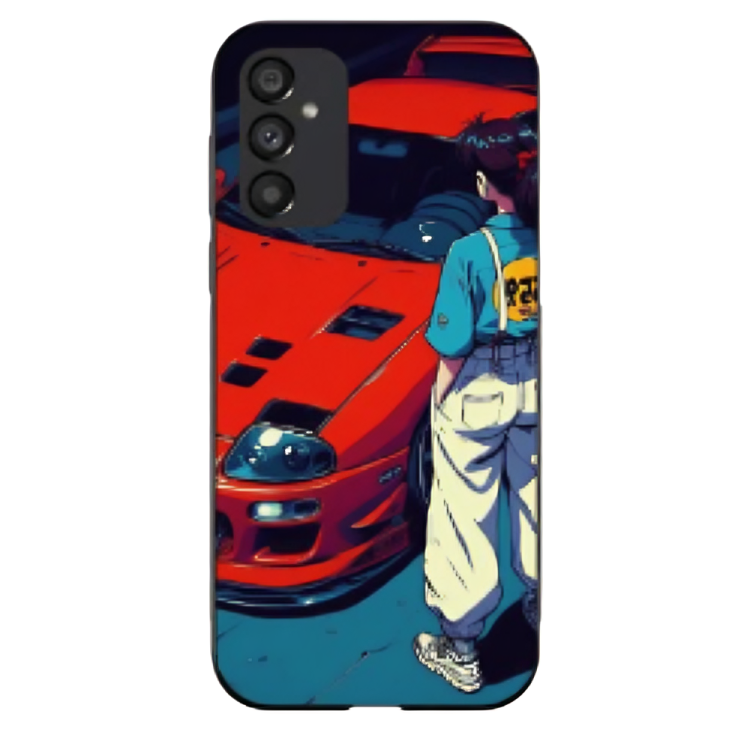 Samsung Galaxy A55 Case – Premium Artistic Phone Cover (Metal Glass Finish) – ‘Tomorrow Wears Yesterday’s Face’ by Libaadah