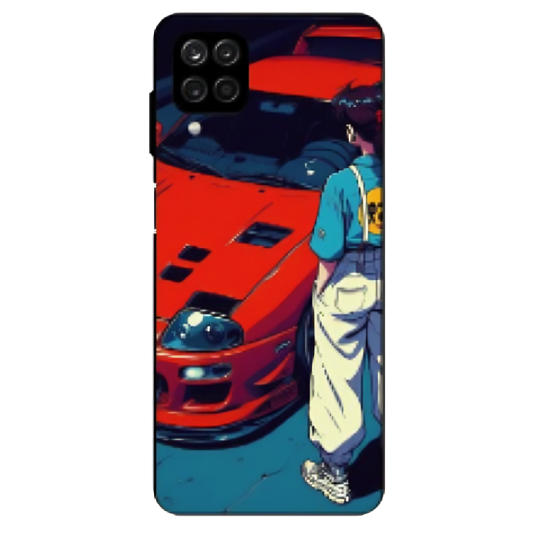 Samsung Galaxy A22 5G Case – Premium Artistic Phone Cover (Metal Glass Finish) – ‘Tomorrow Wears Yesterday’s Face’ by Libaadah