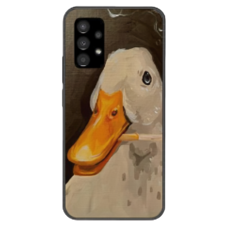 Samsung Galaxy A33 Case – Premium Artistic Phone Cover (Metal Glass Finish) – ‘An Existential Duck’ by Libaadah