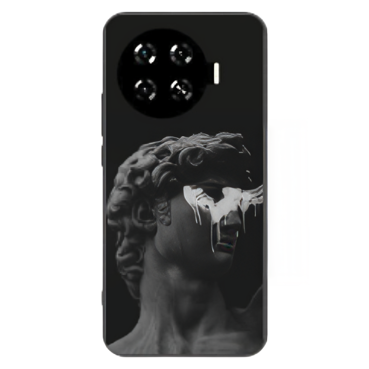 Tecno Spark 20 Pro + Case – Premium Artistic Phone Cover (Metal Glass Finish) – ‘Even Statues Bleed’ by Libadah