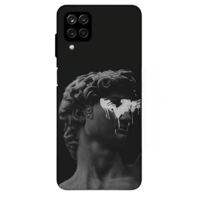 Samsung Galaxy A22 5G Case – Premium Artistic Phone Cover (Metal Glass Finish) – ‘Even Statues Bleed’ by Libaadah