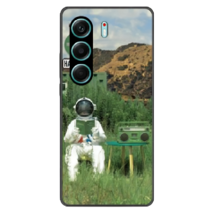 Tecno Camon 40 Pro Case – Premium Artistic Phone Cover (Metal Glass Finish) – ‘The Absence Beneath Happiness’ by Libadah