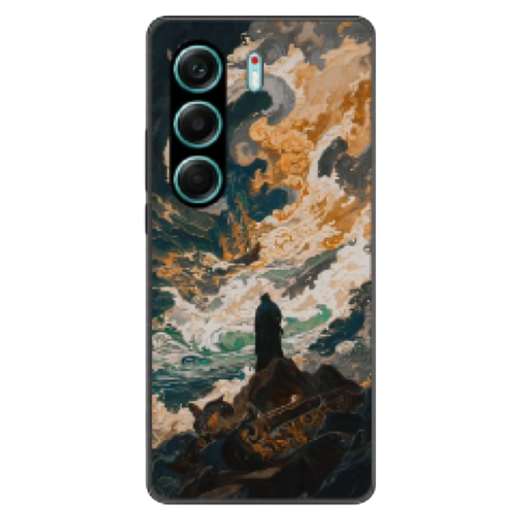 Tecno Camon 40 Pro Case – Premium Artistic Phone Cover (Metal Glass Finish) – ‘Above the Drowning Sea’ by Libadah
