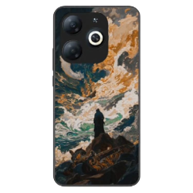 Tecno Spark 20 Case – Premium Artistic Phone Cover (Metal Glass Finish) – ‘Above the Drowning Sea’ by Libadah