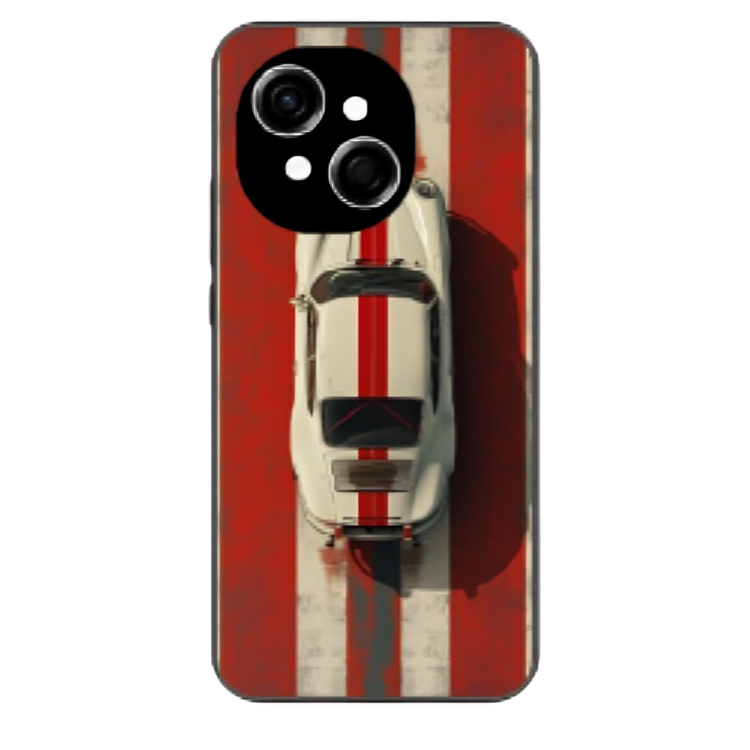 Tecno Spark Go 1 Case – Premium Artistic Phone Cover (Metal Glass Finish) – ‘Red Stripes of Freedom’ by Libadah