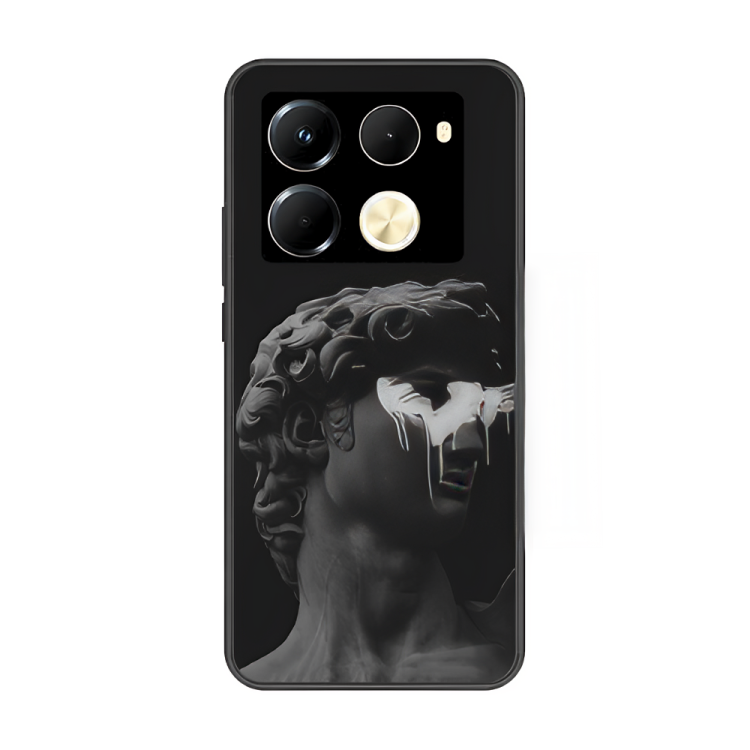 Infinix Note 40 Pro Case – Premium Artistic Phone Cover (Metal Glass Finish) – ‘Even Statues Bleed’ by Libaadah