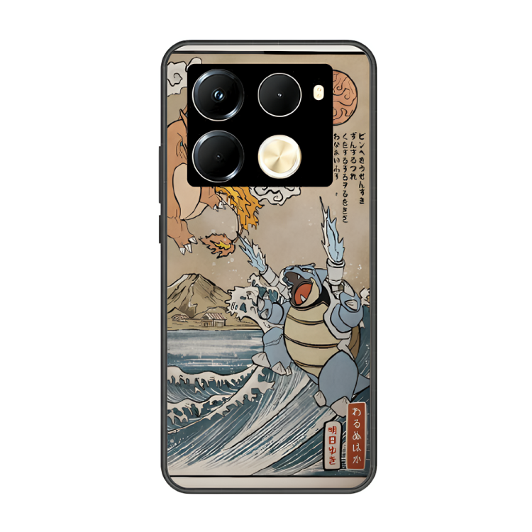 Infinix Note 40 Pro Case – Premium Artistic Phone Cover (Metal Glass Finish) – ‘The Great Wave of Kanto’ by Libaadah