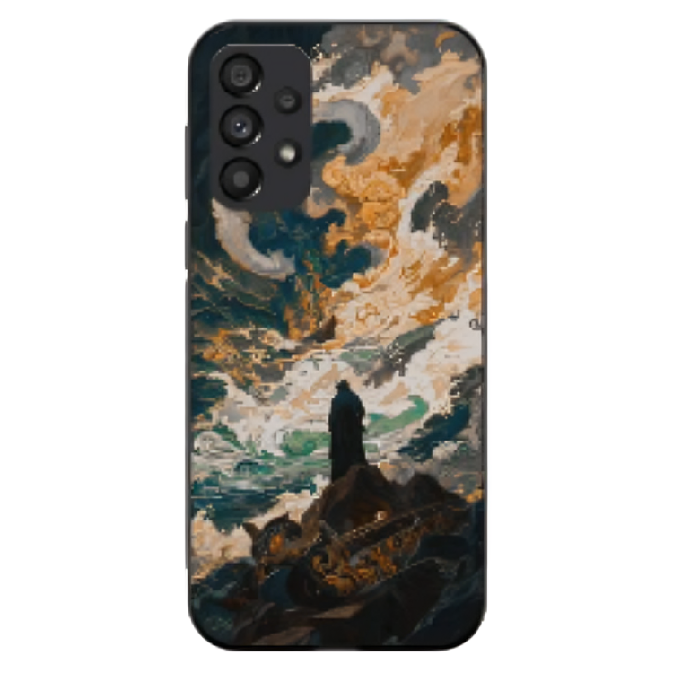 Samsung Galaxy A13 Case – Premium Artistic Phone Cover (Metal Glass Finish) – ‘Above the Drowning Sea’ by Libaadah