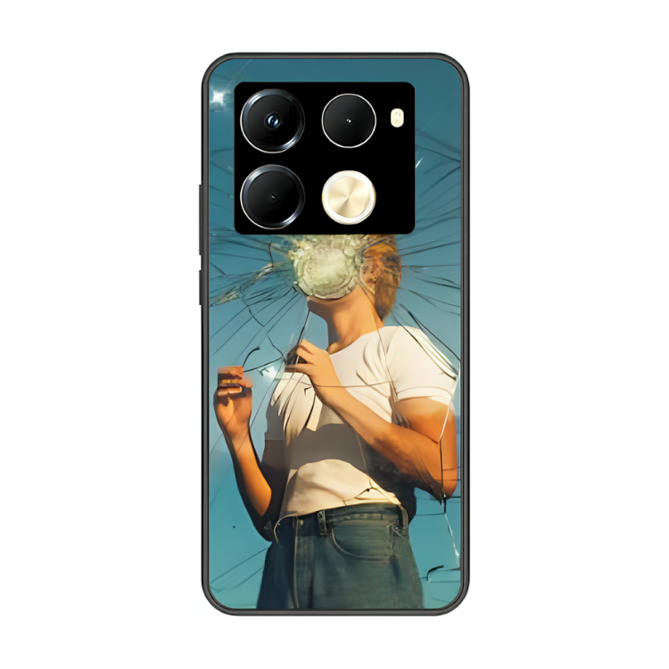 Infinix Note 40 Pro Case – Premium Artistic Phone Cover (Metal Glass Finish) – ‘What's Left in Broken Glass’ by Libaadah