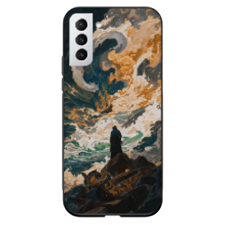 Samsung Galaxy S23 Case – Premium Artistic Phone Cover (Metal Glass Finish) – ‘Above the Drowning Sea’ by Libaadah