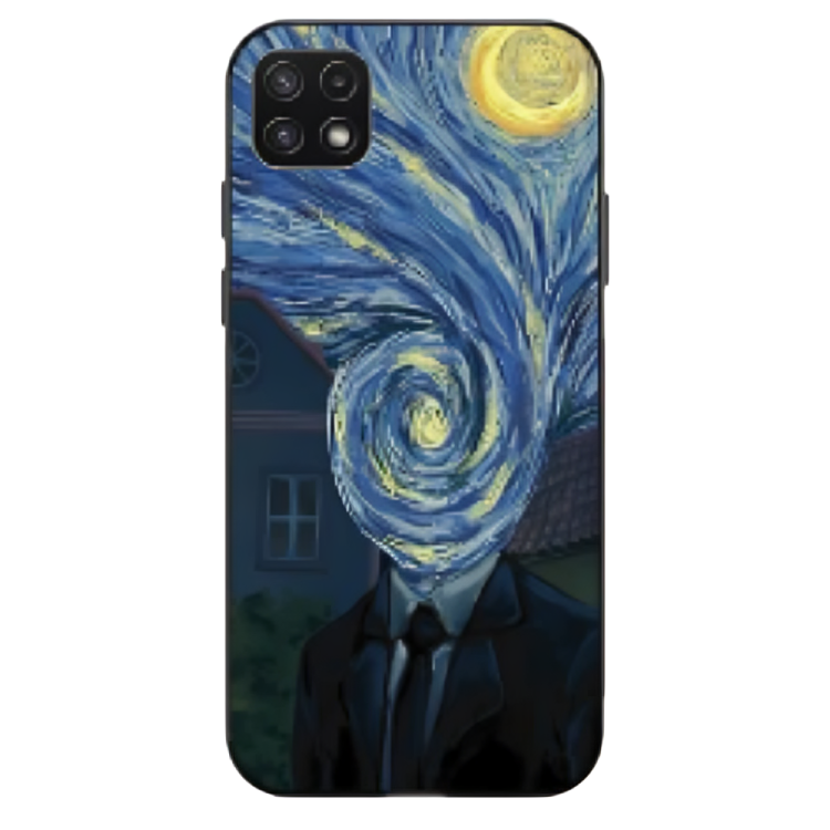 Samsung Galaxy A22 4G Case – Premium Artistic Phone Cover (Metal Glass Finish) – ‘Thoughts Full of Starry Sky’ by Libaadah