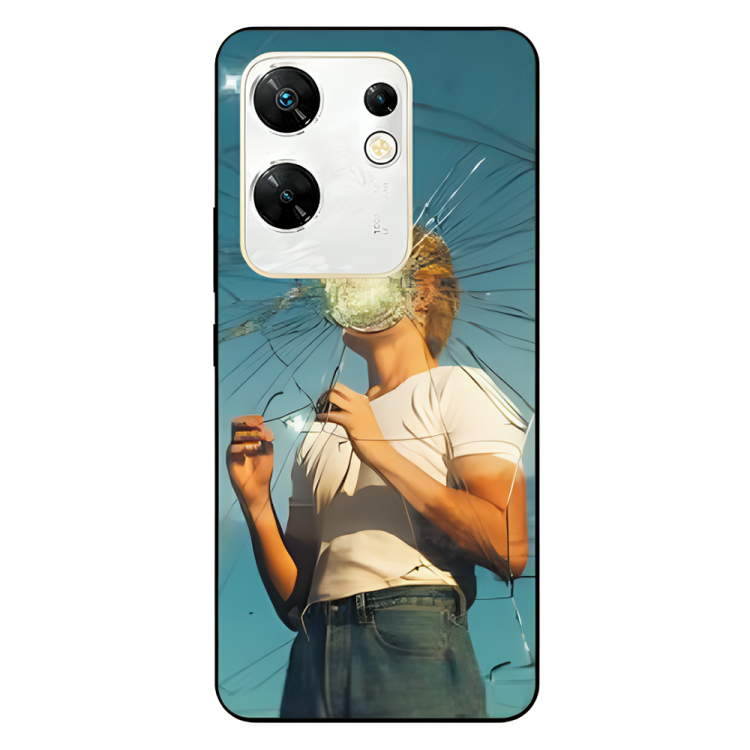 Infinix Zero 30 Case – Premium Artistic Phone Cover (Metal Glass Finish) – ‘What's Left in Broken Glass’ by Libaadah