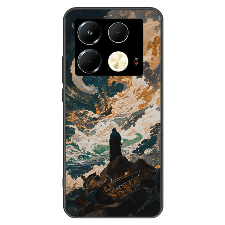Infinix Note 40 Case – Premium Artistic Phone Cover (Metal Glass Finish) – ‘Above the Drowning Sea’ by Libaadah