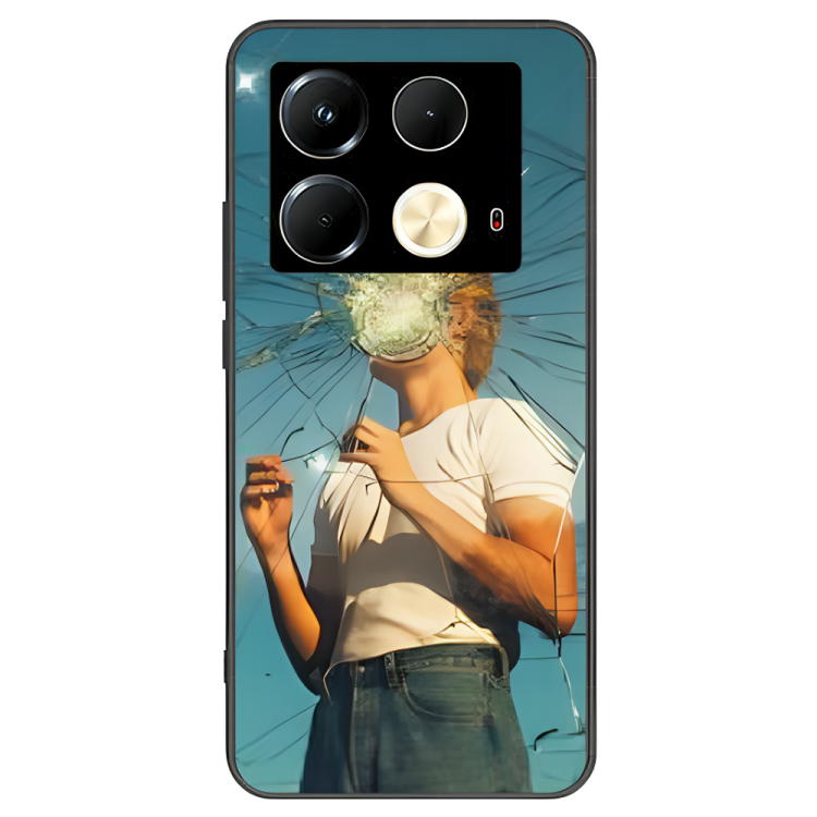 Infinix Note 40 Case – Premium Artistic Phone Cover (Metal Glass Finish) – ‘What's Left in Broken Glass’ by Libaadah