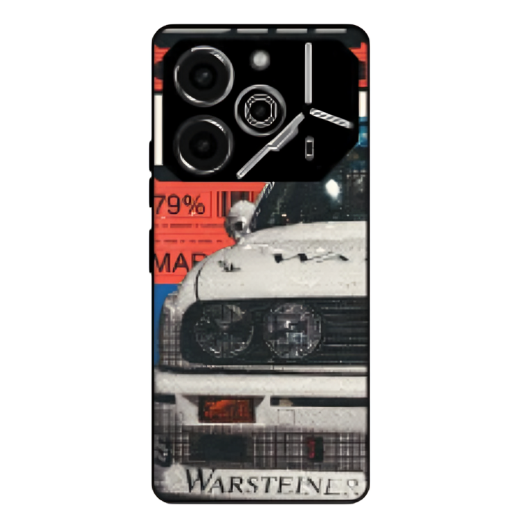 Tecno Pova 6 neo Case – Artistic Premium Metal Glass Finish Cover – “Time Machine Without Time” by Libaadah