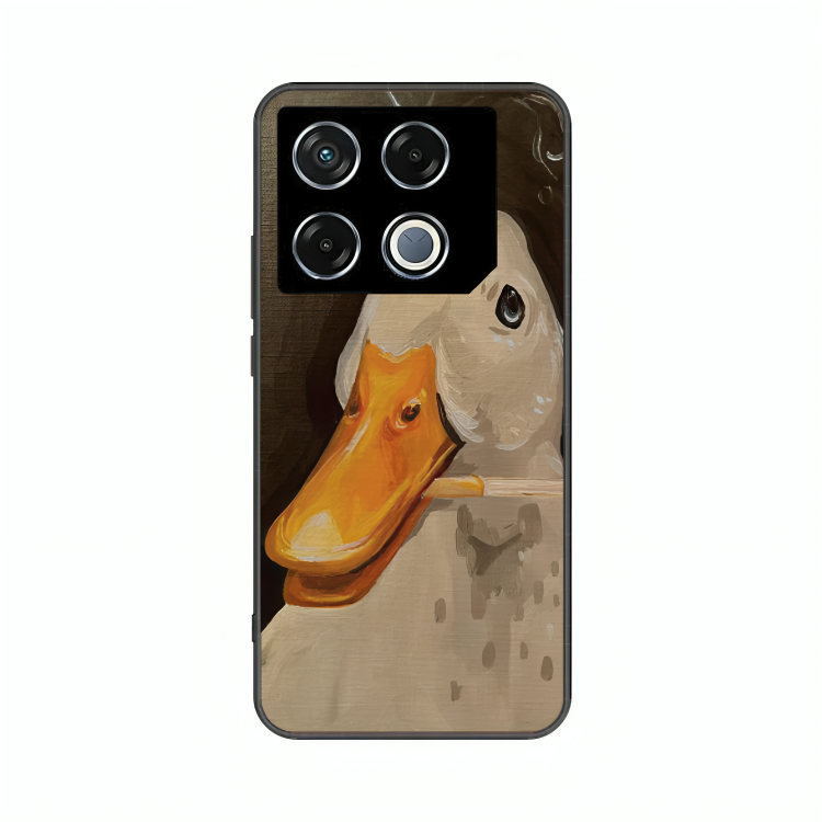 Infinix GT 20 case featuring 'An Existential Duck' Artwork by Libaadah – premium artistic design with metal-glass finish