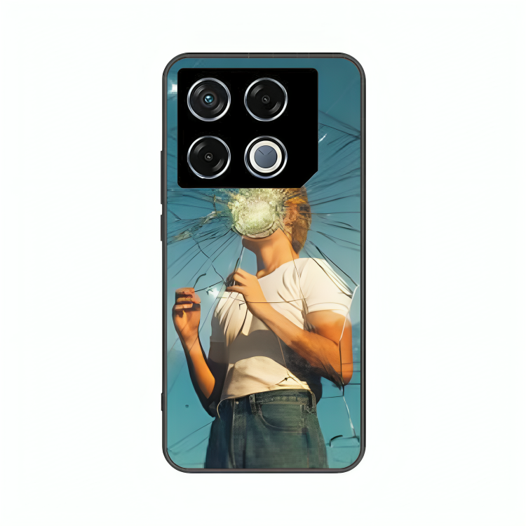 Infinix GT 20 case featuring 'What' Artwork by Libaadah – premium artistic design with metal-glass finish