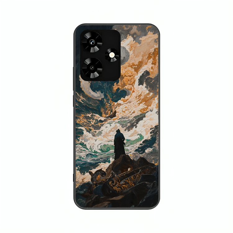 Infinix Hot 30 case featuring 'Above the Drowning Sea' Artwork by Libaadah – premium artistic design with metal-glass finish