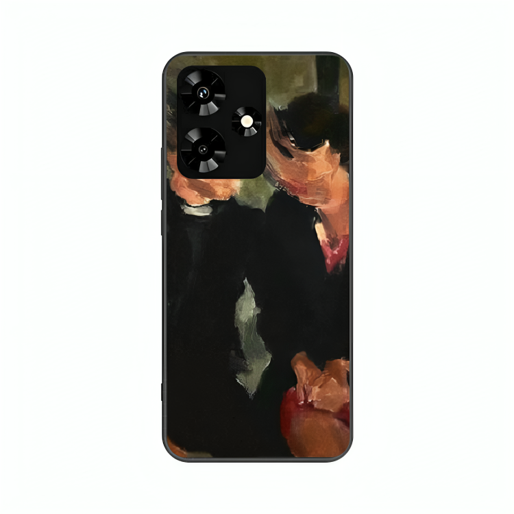 Infinix Hot 30 case featuring 'The Melancholy of Happy Hours' Artwork by Libaadah – premium artistic design with metal-glass finish