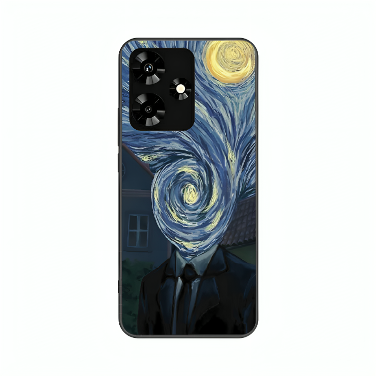 Infinix Hot 30 case featuring 'Thoughts Full of Starry Sky' Artwork by Libaadah – premium artistic design with metal-glass finish