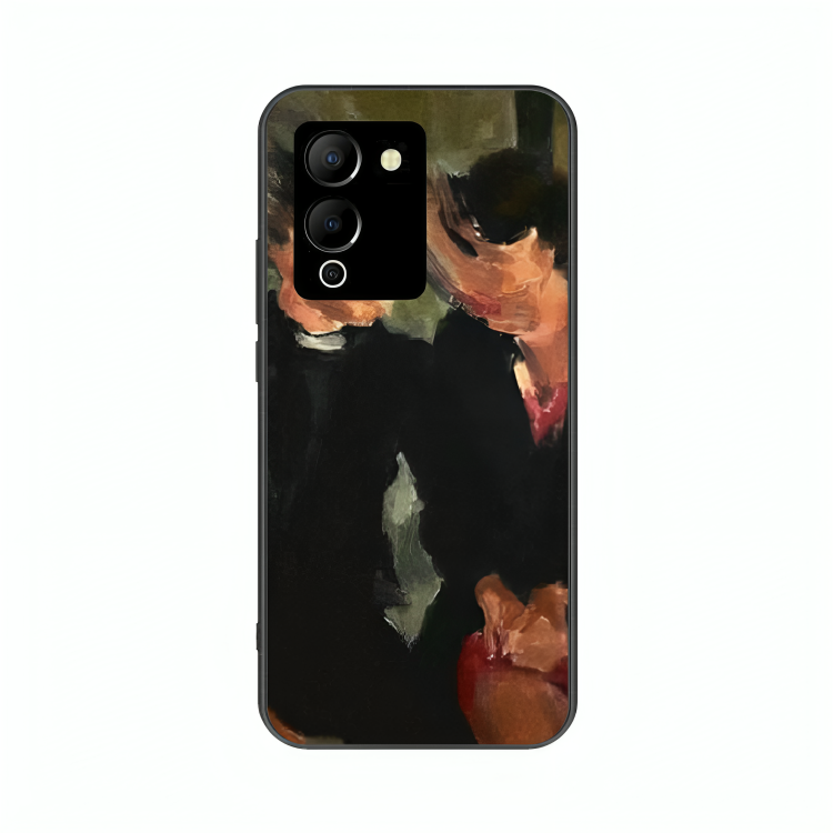 Infinix Note 12 case featuring 'The Melancholy of Happy Hours' Artwork by Libaadah – premium artistic design with metal-glass finish