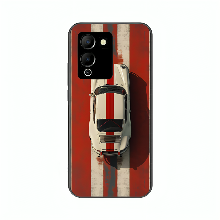 Infinix Note 12 case featuring 'Red Stripes of Freedom' Artwork by Libaadah – premium artistic design with metal-glass finish