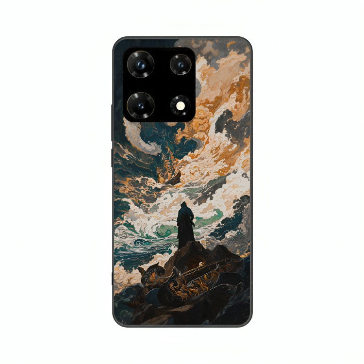 Infinix Note 30 Pro case featuring 'Above the Drowning Sea' Artwork by Libaadah – premium artistic design with metal-glass finish