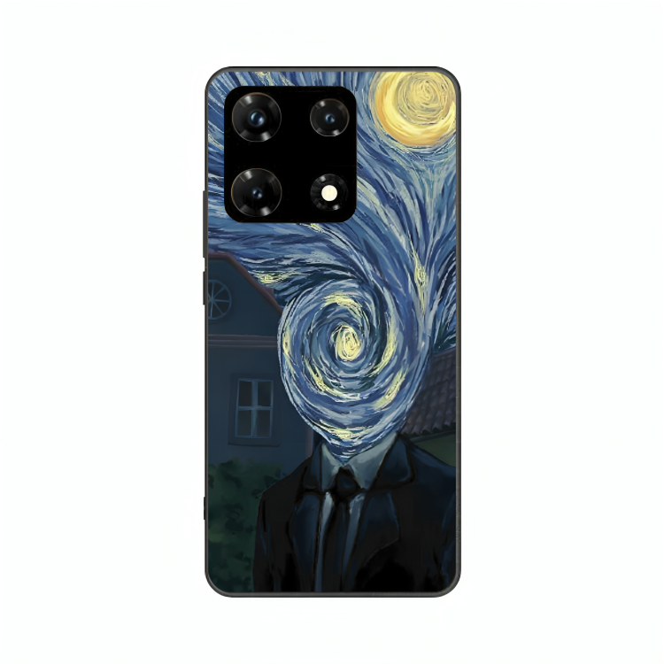 Infinix Note 30 Pro case featuring 'Thoughts Full of Starry Sky' Artwork by Libaadah – premium artistic design with metal-glass finish