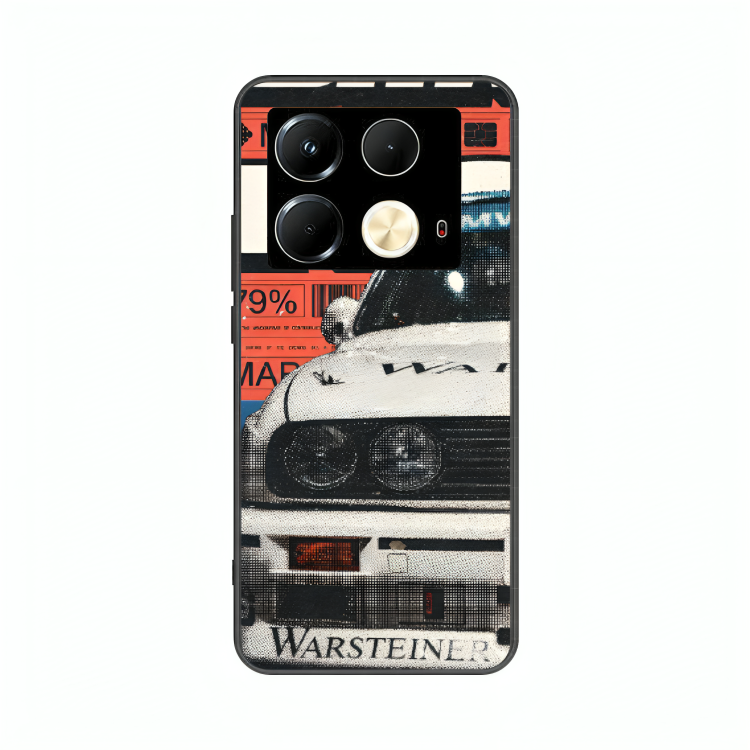 Infinix Note 40 case featuring 'Time Machine Without Time' Artwork by Libaadah – premium artistic design with metal-glass finish