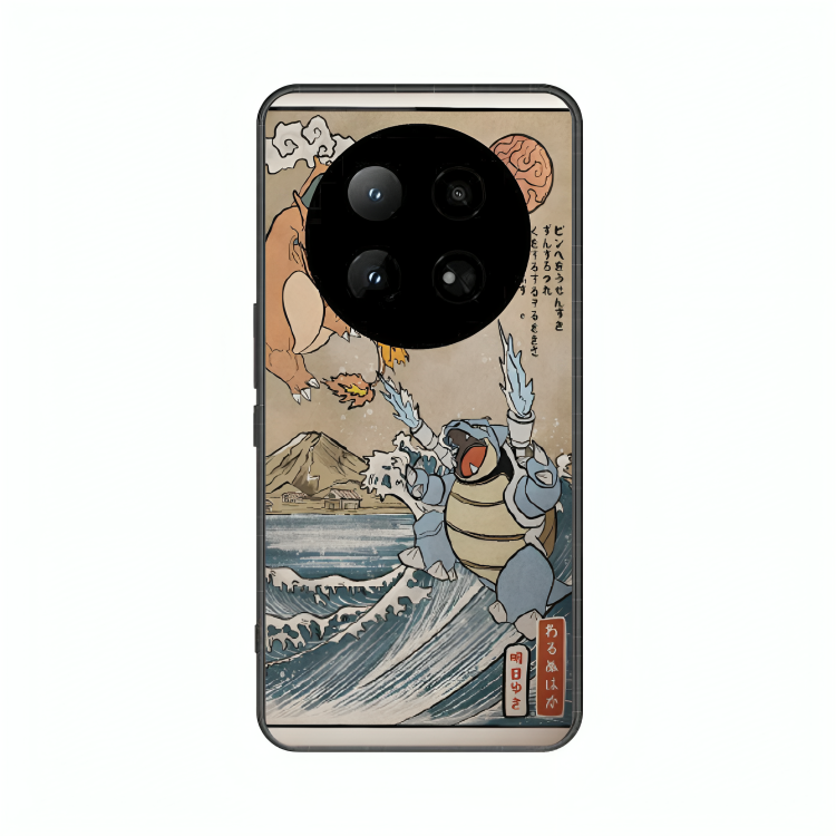 Infinix Zero 40 case featuring 'The Great Wave of Kanto' Artwork by Libaadah – premium artistic design with metal-glass finish