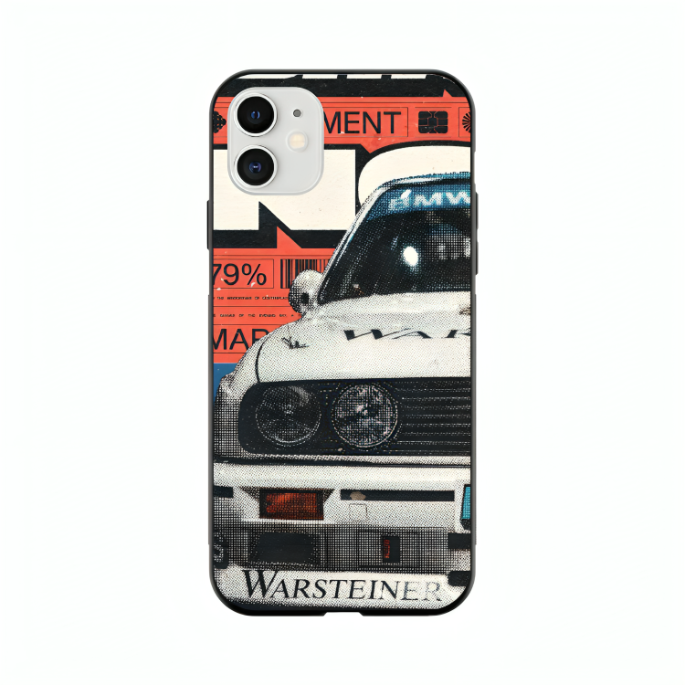 iPhone 12 mini case featuring 'Time Machine Without Time' Artwork by Libaadah – premium artistic design with metal-glass finish