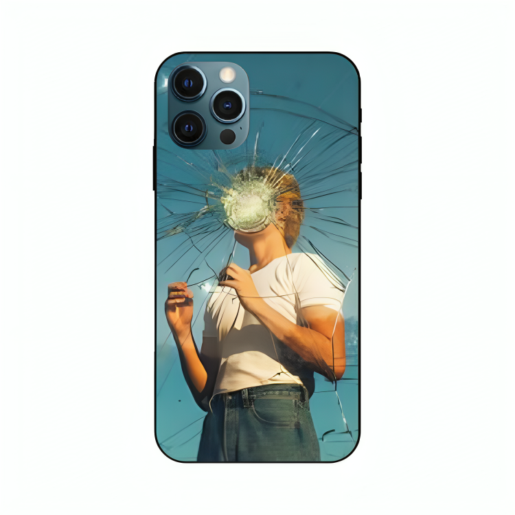 iPhone 12 Pro case featuring 'What' Artwork by Libaadah – premium artistic design with metal-glass finish