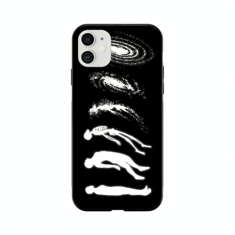 iPhone 12 case featuring 'Stars Made of Endings' Artwork by Libaadah – premium artistic design with metal-glass finish
