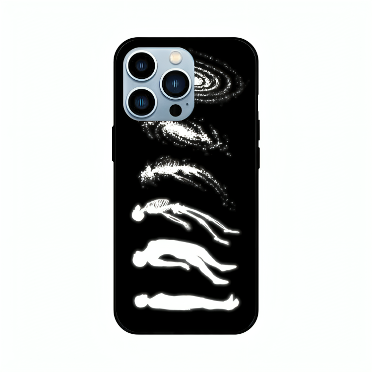 iPhone 13 Pro Max case featuring 'Stars Made of Endings' Artwork by Libaadah – premium artistic design with metal-glass finish