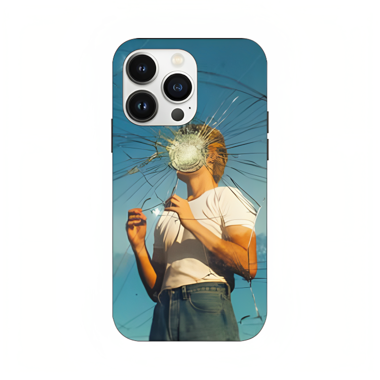 iPhone 16 Pro Max case featuring 'What' Artwork by Libaadah – premium artistic design with metal-glass finish