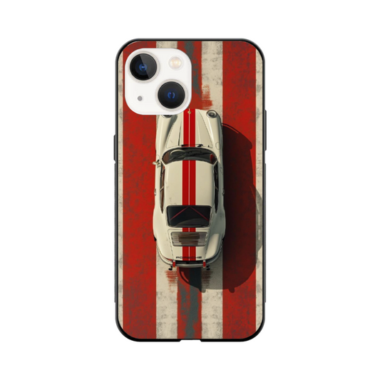 iPhone 15 Plus Case – Premium Artistic Phone Cover (Metal Glass Finish) – ‘Red Stripes of Freedom’ by Libaadah