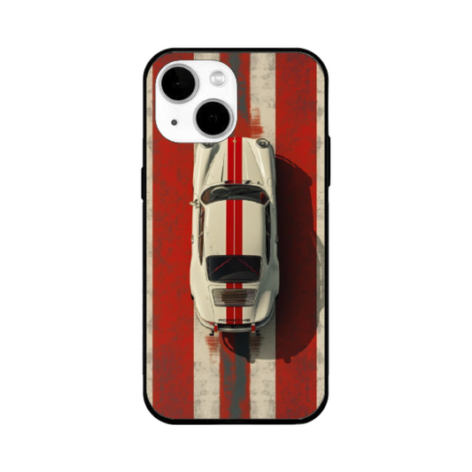 iPhone 13 Case – Premium Artistic Phone Cover (Metal Glass Finish) – ‘Red Stripes of Freedom’ by Libaadah
