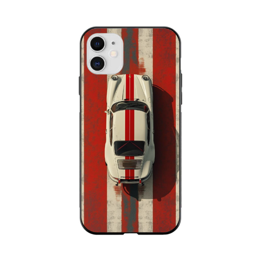 iPhone 12 Case – Premium Artistic Phone Cover (Metal Glass Finish) – ‘Red Stripes of Freedom’ by Libaadah