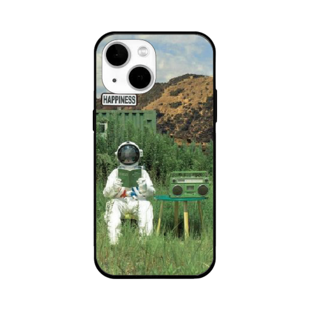 iPhone 13 Case – Premium Artistic Phone Cover (Metal Glass Finish) – ‘The Absence Beneath Happiness’ by Libaadah