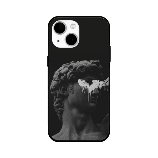 iPhone 13 Case – Premium Artistic Phone Cover (Metal Glass Finish) – ‘Even Statues Bleed’ by Libaadah