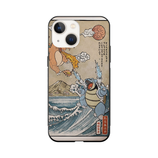 iPhone 15 Plus Case – Premium Artistic Phone Cover (Metal Glass Finish) – ‘The Great Wave of Kanto’ by Libaadah