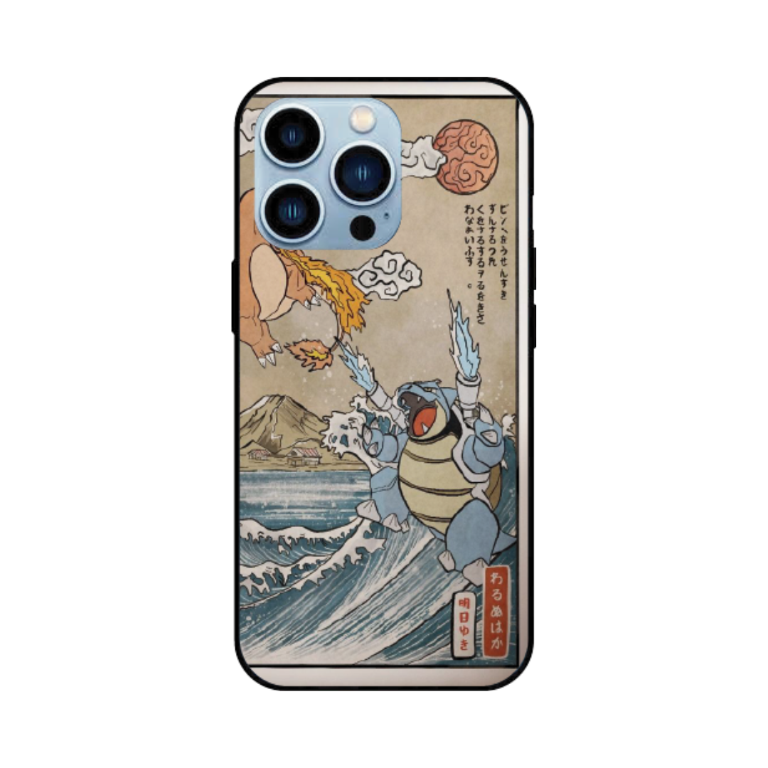 iPhone 13 Pro Max Case – Premium Artistic Phone Cover (Metal Glass Finish) – ‘The Great Wave of Kanto’ by Libaadah